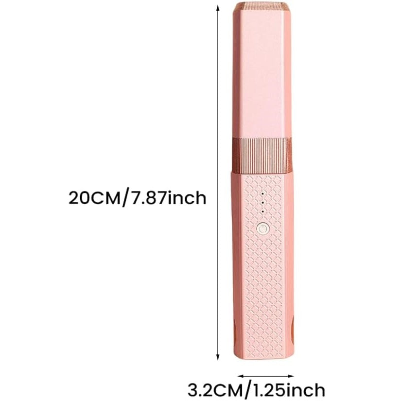 Hair Straightening Comb Curling Iron, Mini Dual-Purpose Curling Iron, Portable Rechargeable USB Cordless Hair Straighteners Curler for Home Travel